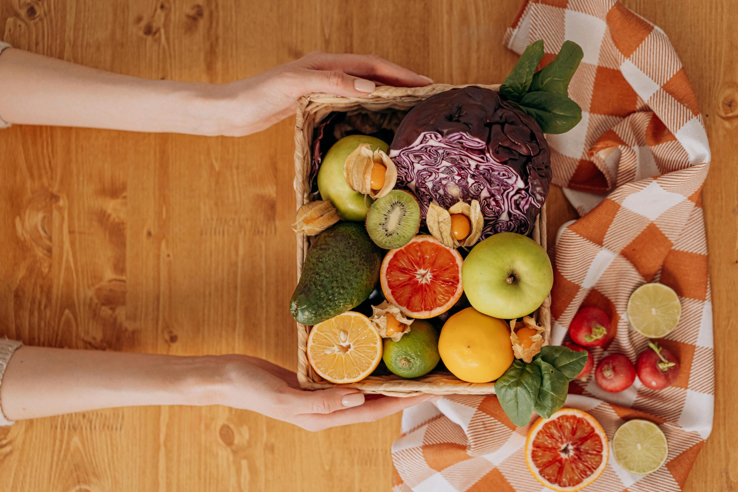 Kostenloses Stock Foto zu apfel, aufsicht, avocado